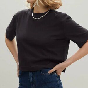 Everlane Women’s The Organic Cotton Cropped Tee Black Size XS